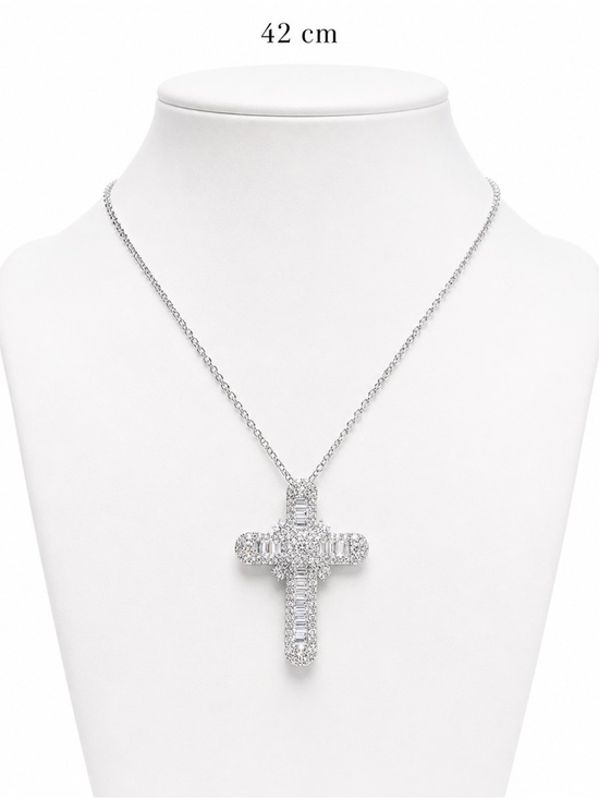 Jewelry - Silver Cross Pendant Necklace - Women Jewelry